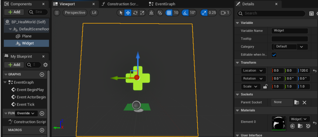 How to create 3D widgets in Unreal Engine 5 | Game Foundry Studio Blog